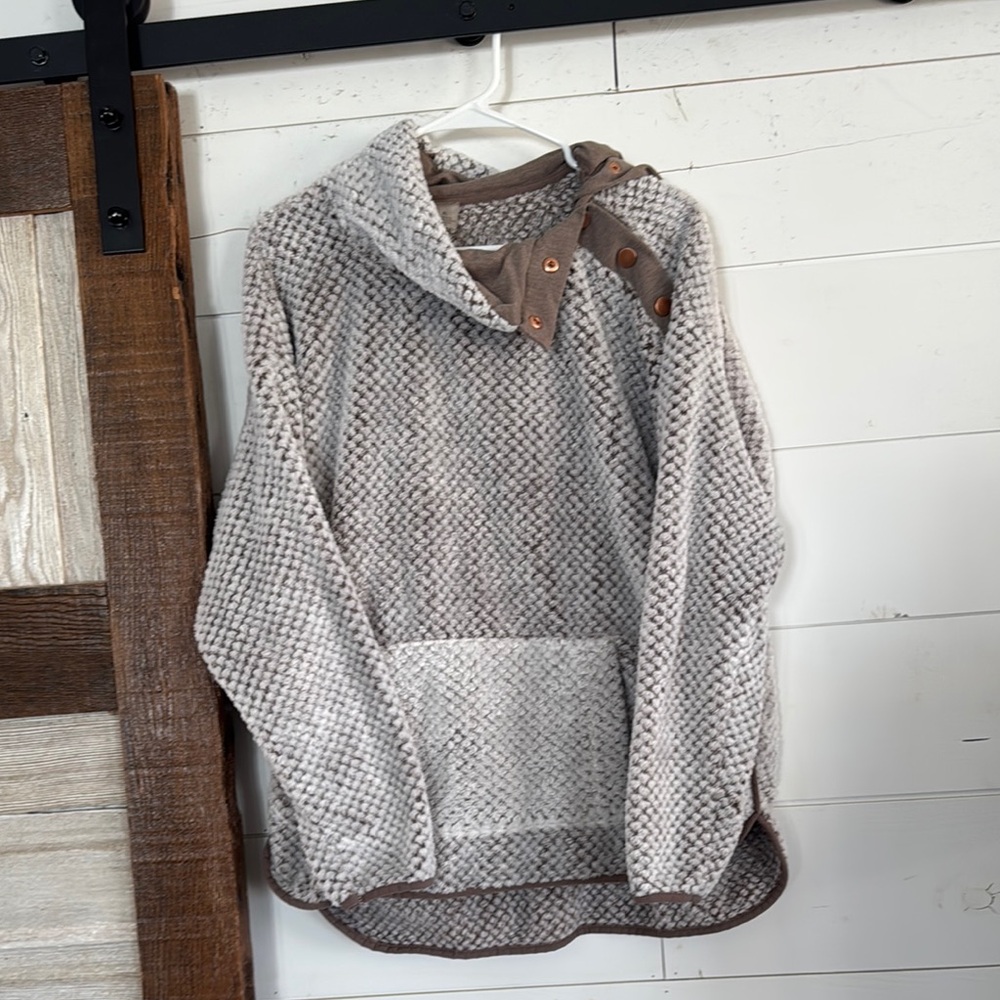 St. John's Bay Gray and Brown Women's Sweater